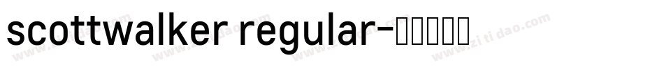 scottwalker regular字体转换